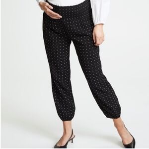 Hatch Maternity black printed weekend pants Casual Lounge Sleep Pregnancy XS